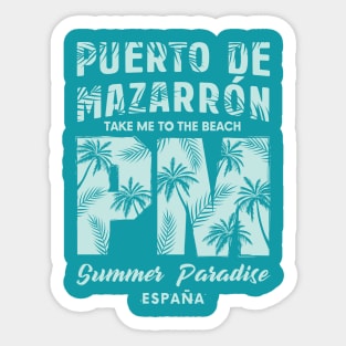 Puerto de Mazarrón - Take me to the Beach Sticker